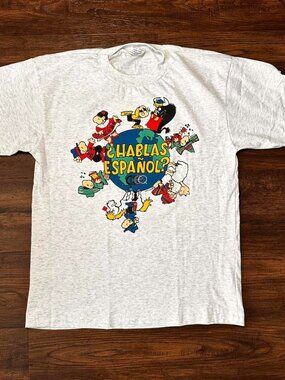 WHITE VINTAGE Humeur Design 90S SPANISH HUMOR TEE XL